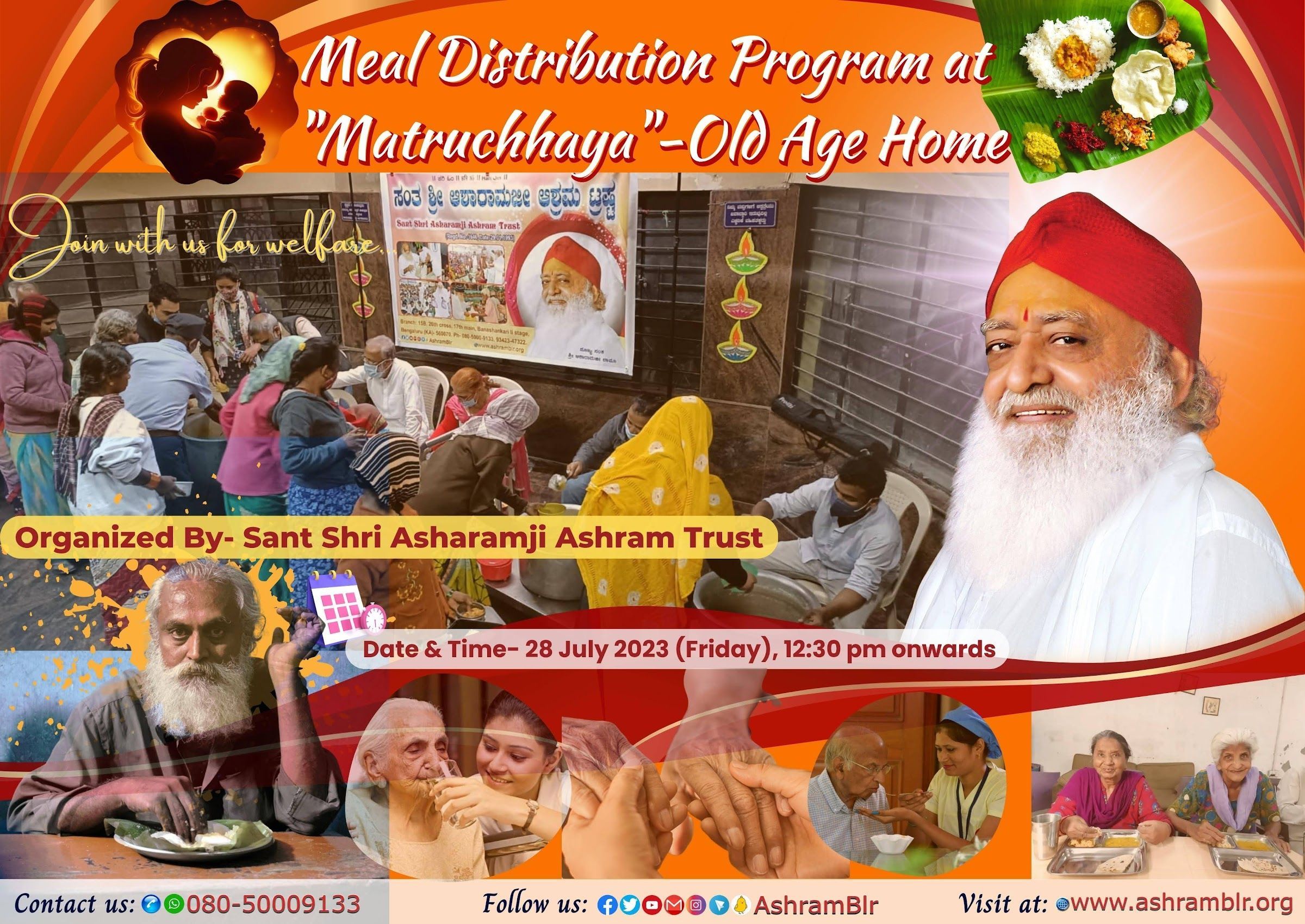 Meal Distribution program at Matrichhaya- old age home.